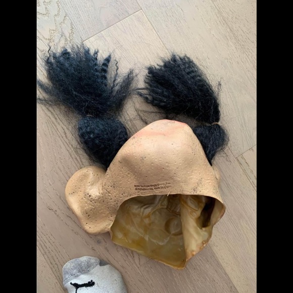 Paper Magic Group Ugly Troll Hairy Adult Rubber Goofy Halloween Mask Vtg 2001 - Picture 6 of 7